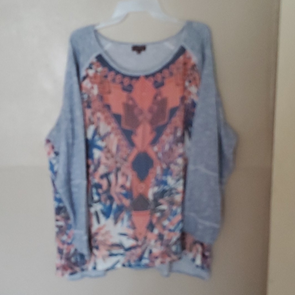 Multiples dressy sweat top size 3x euc